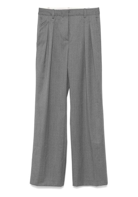 Pantaloni Sbiru dritti in lana in grigio Loulou Studio - donna